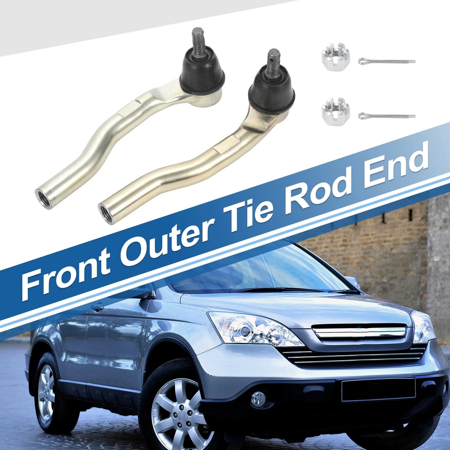 2 x Front Outer Tie Rod Ends for Honda Fit (2015-2020)