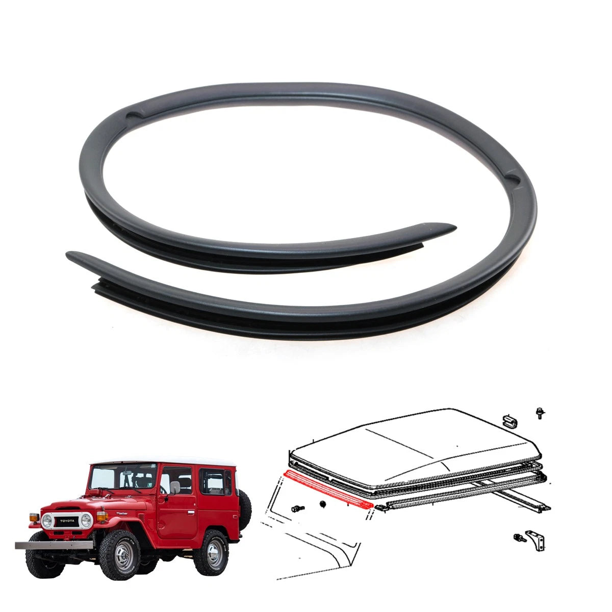 Roof Weatherstrip Seal for Toyota Land Cruiser BJ40 BJ41 BJ46 FJ40 FJ45 HJ47