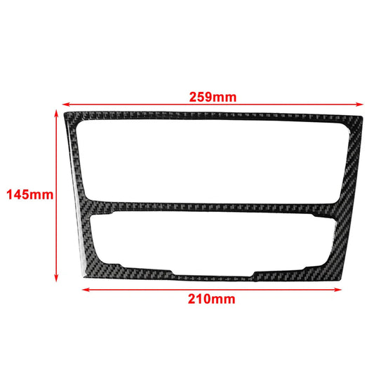 Carbon Black Console AC Audio CD Panel Cover Trim for Audi Q5 (2009-2017)