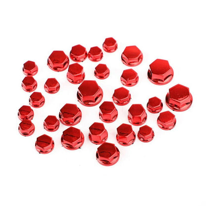 30X SET Hex Socket Bolt Screw Nut Head Cover Cap for Motorcycle Moped Scooter