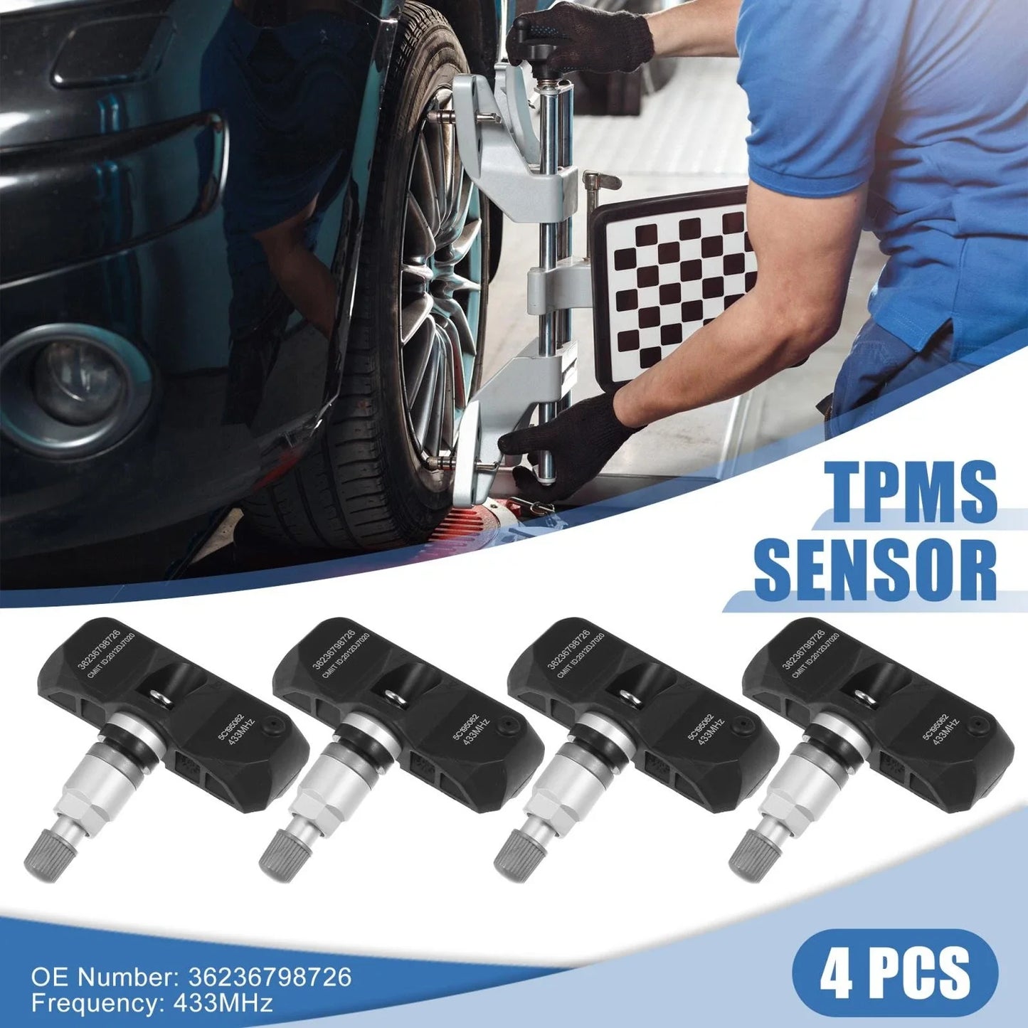 4 x Tire Pressure Sensor TPMS Sensor for BMW 328i 528i 535i