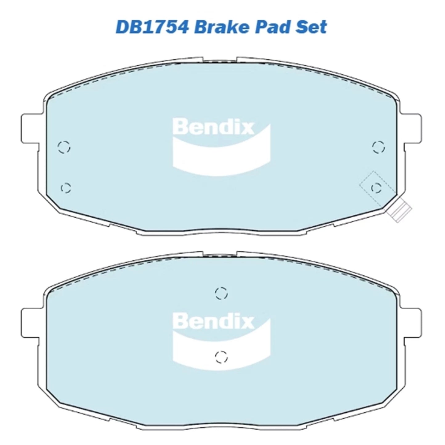 Set of 4 Front Disc Brake Pads for Kia Cerato (2004–2013)
