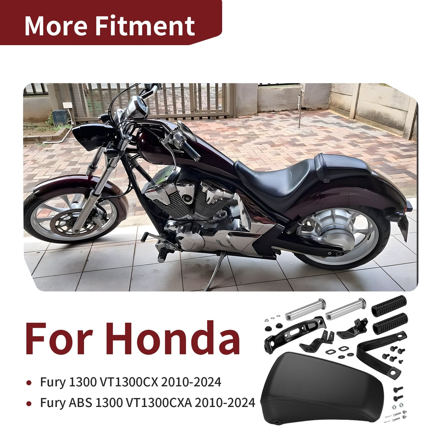 Rear Passenger Seat & Footpeg Kit for Honda Fury 1300 (2010–2024)