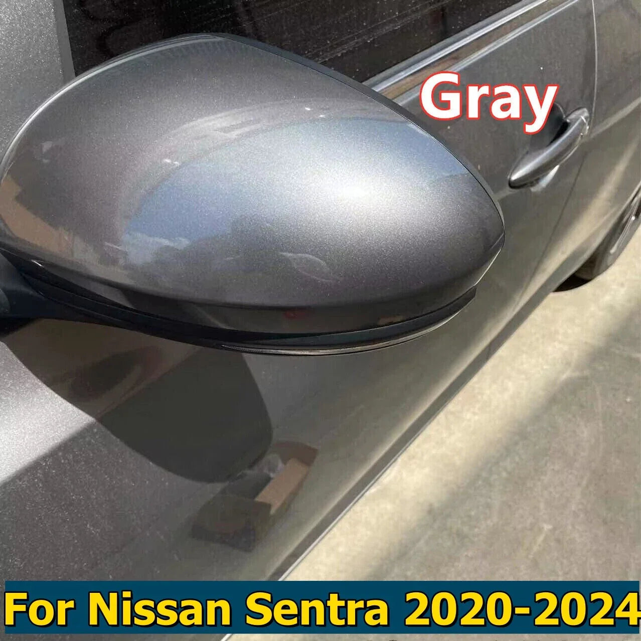 Gray Left Driver Side Mirror Cover for Nissan Sentra (2020–2024)