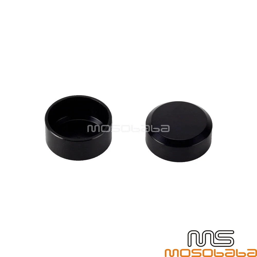 Smooth Black Rear Axle Nut Caps for Harley Sportster S, Pan America (2021-2023)
