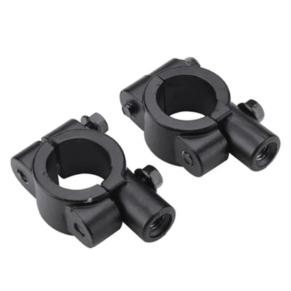 22MM M8 Handlebar Mirror Mount Holder Clamp for Motorcycle Black