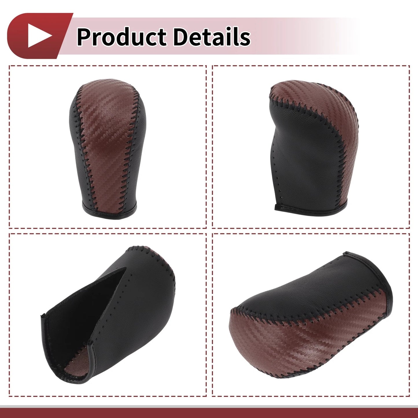 Gear Shift Knob Cover for Subaru Forester (2006–2012) Black Brown