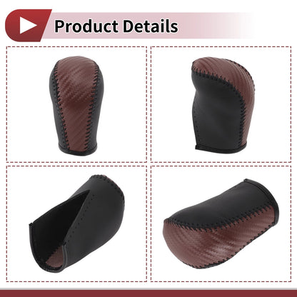 Gear Shift Knob Cover for Subaru Forester (2006–2012) Black Brown