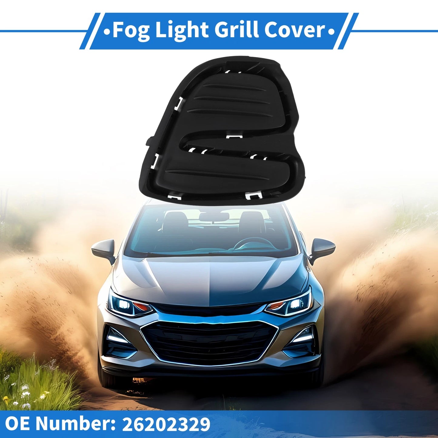 1Pc Fog Light Grill for Chevrolet Cavalier (2018–2020) No. 26202329