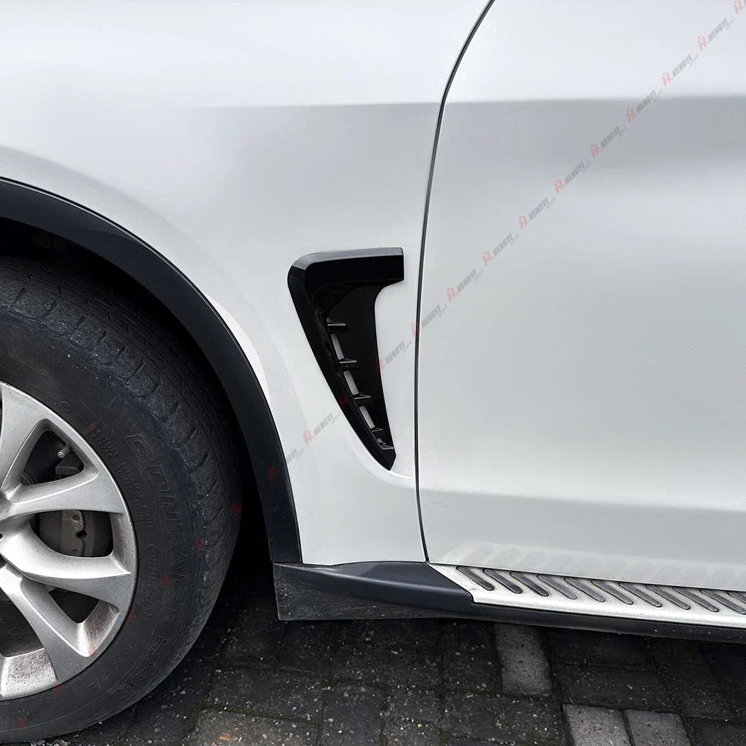 Gloss Black Side Air Fender Vent Cover for BMW X5 (2014–2018)
