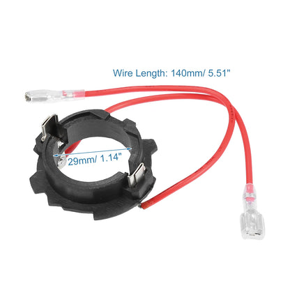 2X H7 LED Headlight Bulb Base Holder Adapters for Volkswagen GTI (2006–2019)
