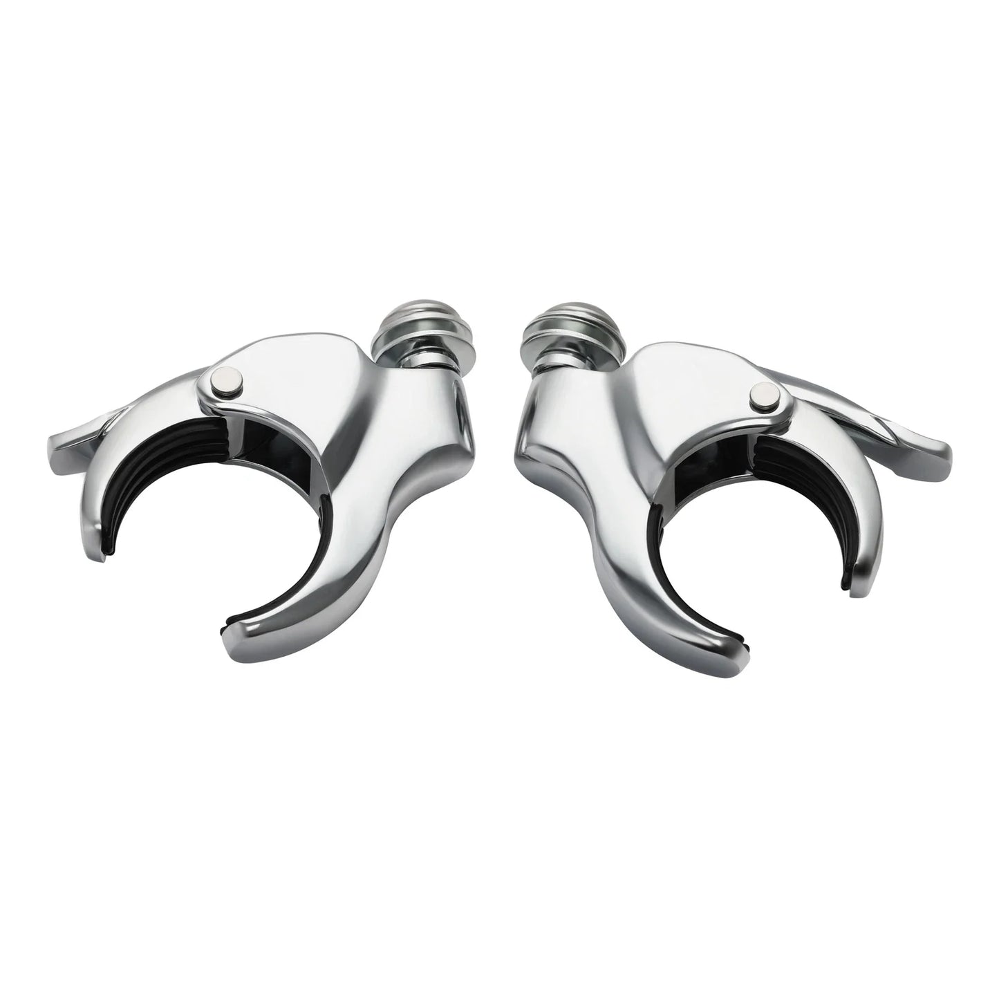 4 x 49mm Windshield Clamps for Harley Fat Bob FXLR (2018-2025) Chrome