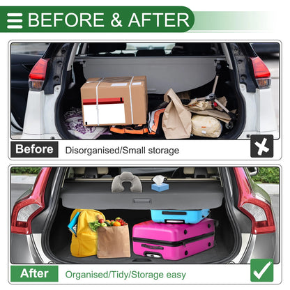 Retractable Cargo Cover for Mercedes-Benz GLS (2022–2025) Gloss Black