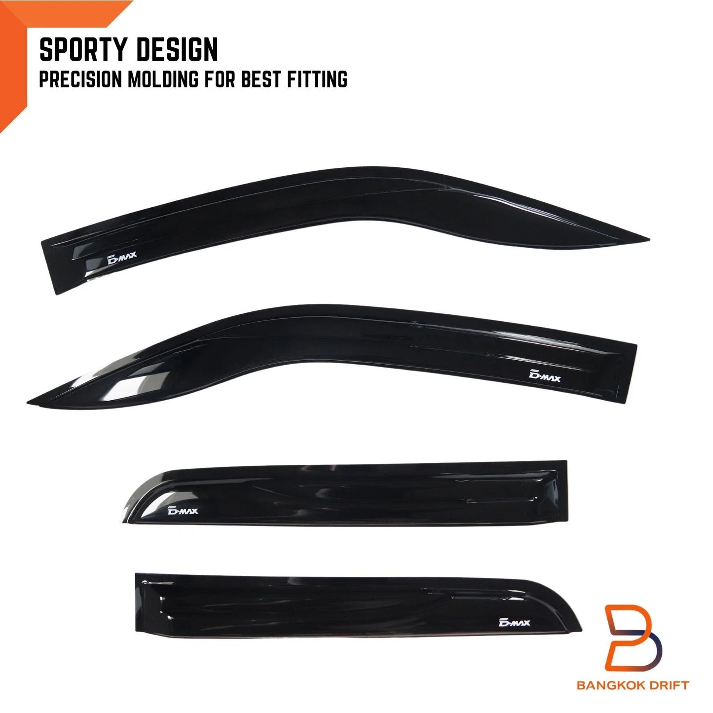 Weather Shield Window Visor Rain Guard for Isuzu D-Max Ute (2024-2025)