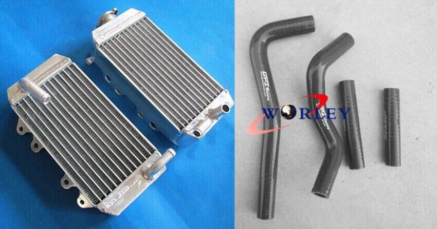 Aluminum Radiator + Black Silicone Hoses for Honda CRF150 CRF150R (2007–2024)
