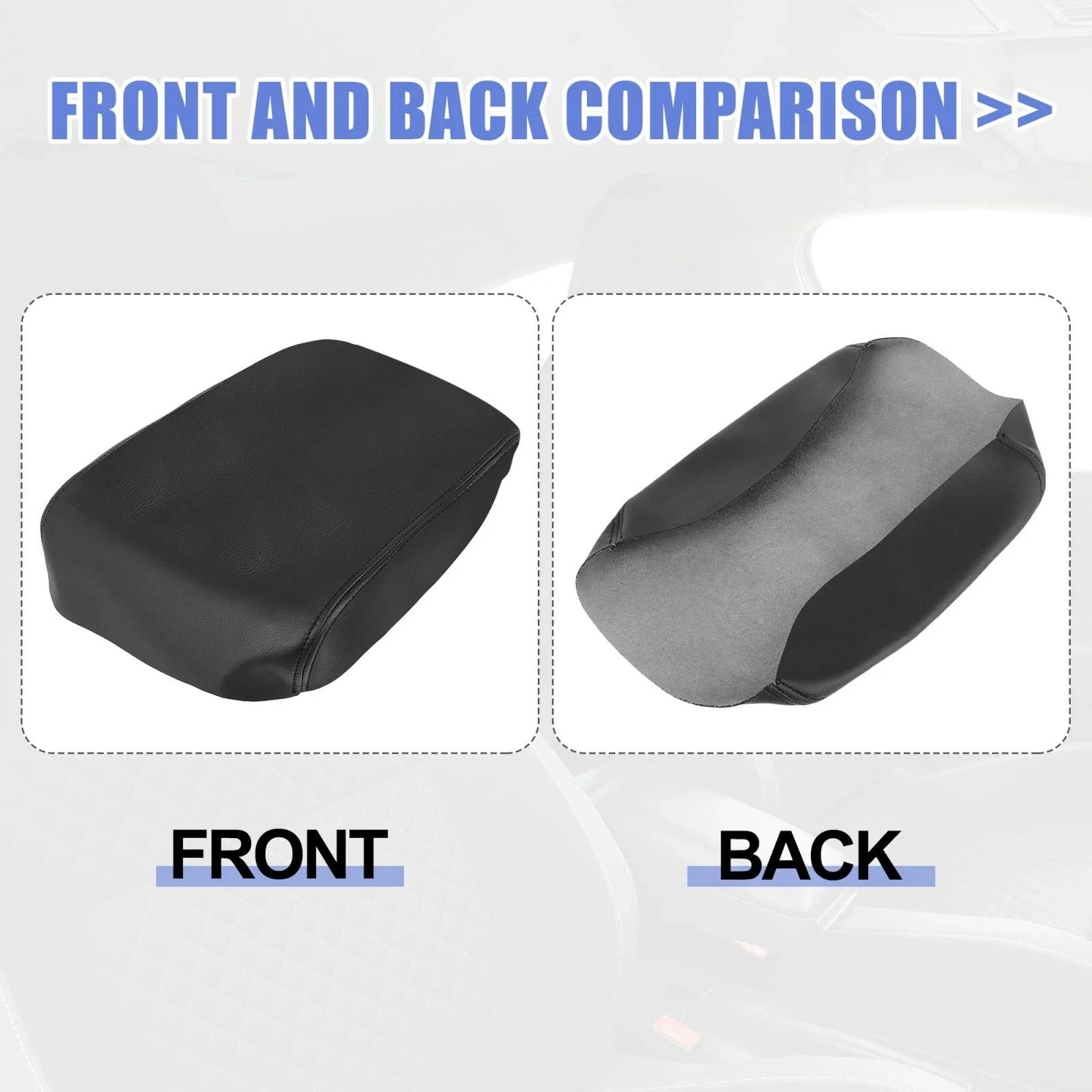 Center Console Lid Armrest Cover for Honda Pilot (2009-2015) Microfiber Leather
