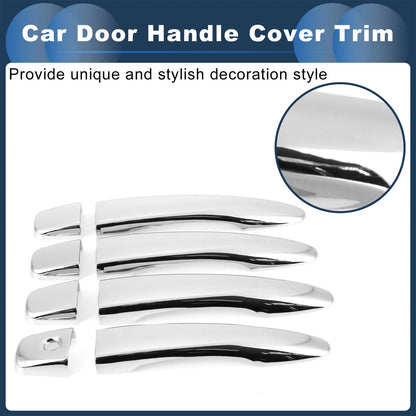 Car Door Handle Cover Trim for Nissan Rogue (2014–2020) - Silver Tone