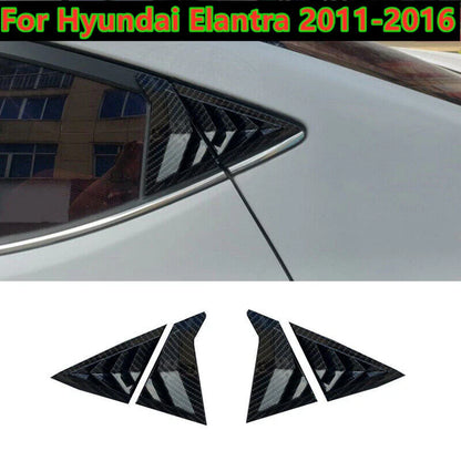 Carbon Fiber Side Window Louver Trim for Hyundai Elantra (2011–2016)