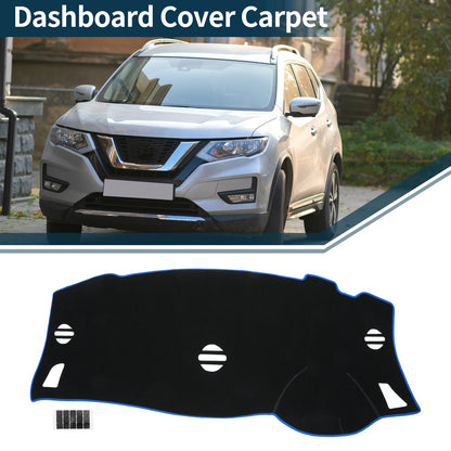 Dashboard Dash Cover Mat for Nissan Elgrand E52 (2010–2024) Black Blue Set