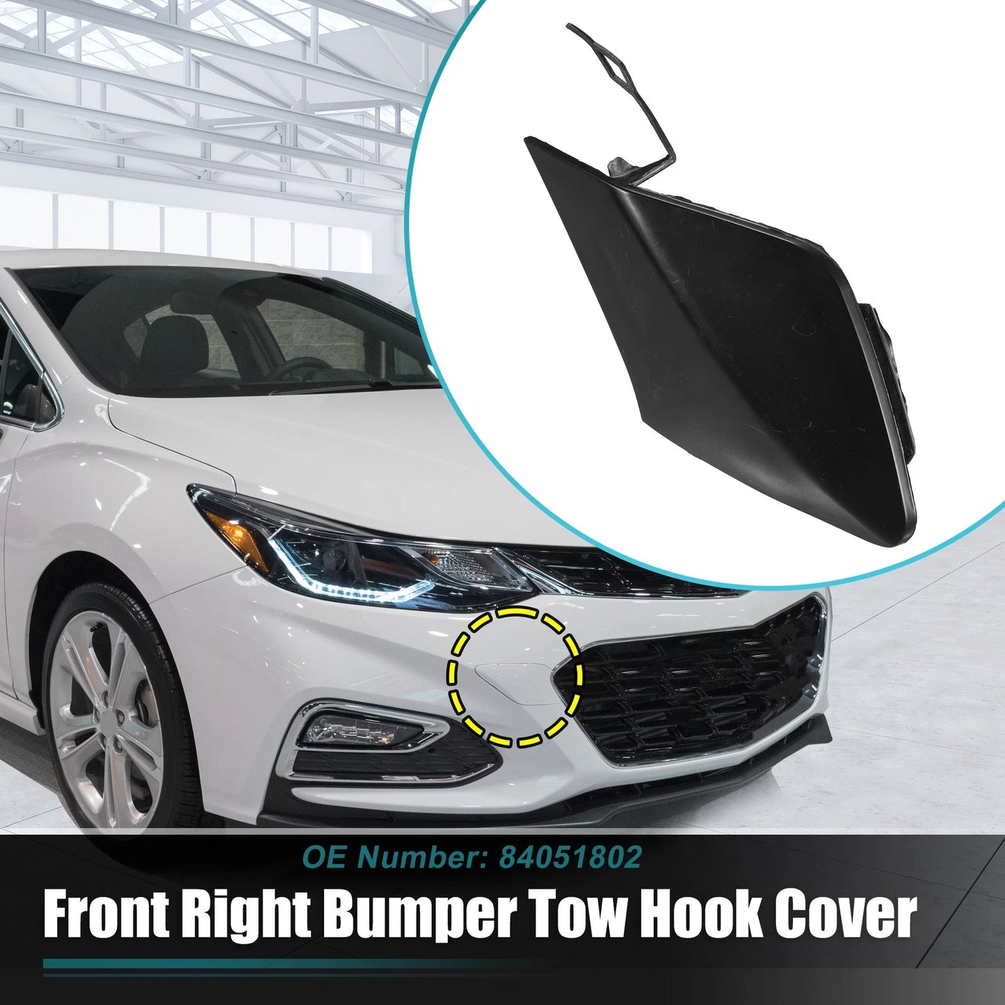 Front Right Bumper Tow Hook Cover for Chevrolet (No. 84051802)
