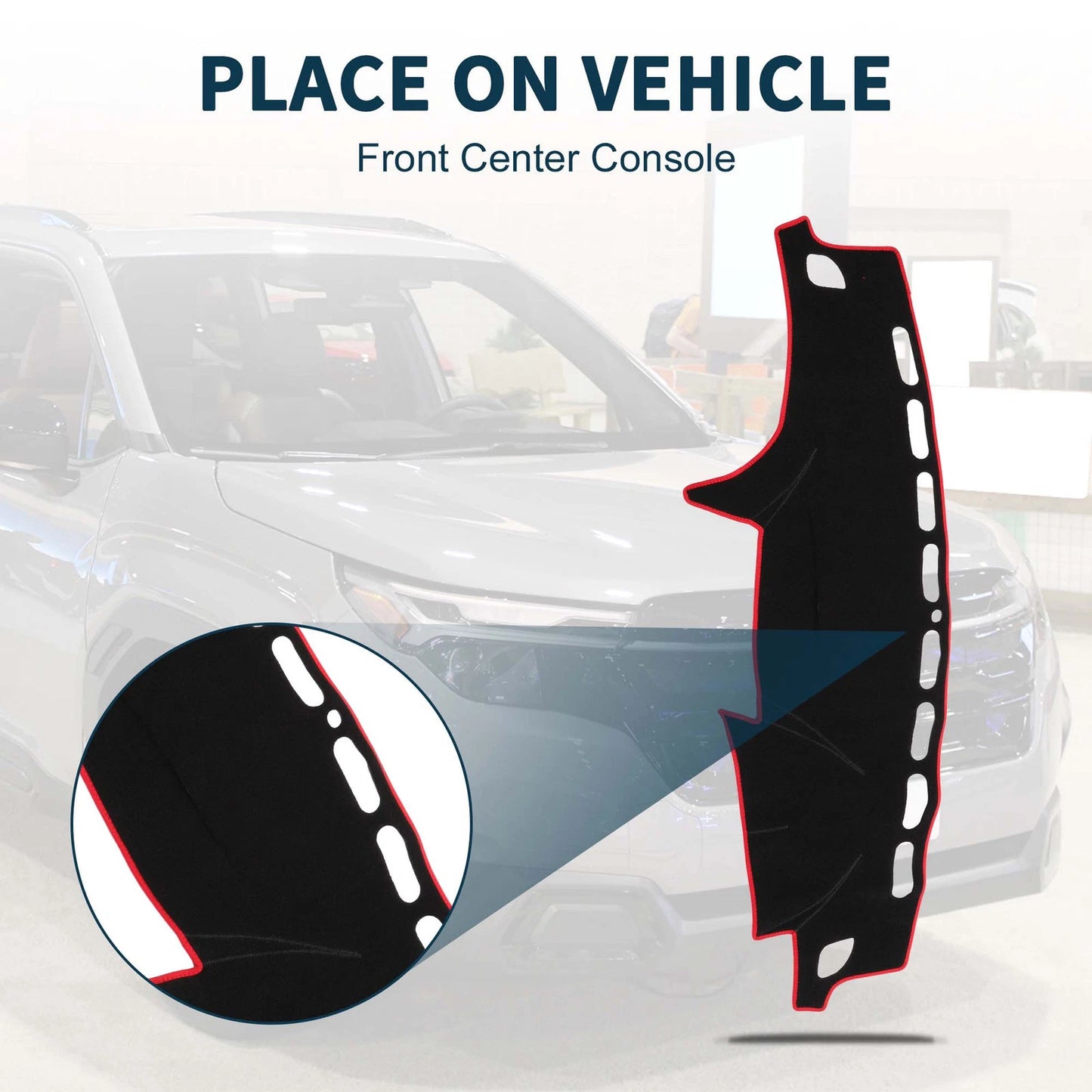 Dashboard Cover Mat for Subaru Forester SH (2007–2012) Black Red