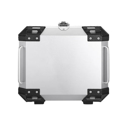 45L Motorcycle Top Box Rear Storage for Scooter - Waterproof Silver