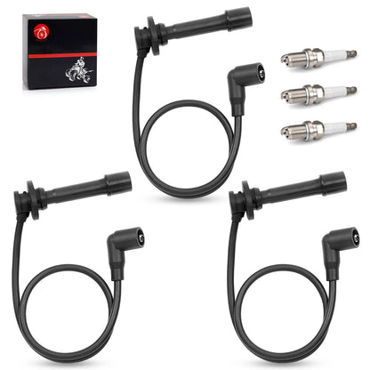 Ignition Spark Plug Wire Kit for Kawasaki Mule PROFX PROFXT PROFXR (2015–2023)