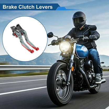 Short/Long Brake Clutch Levers for BMW G310R (2017–2021) Titanium Red End 1 Pair