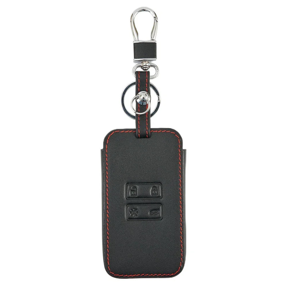 Leather Car Remote Key Cover Fob Case Holder for Koleos Kadjar Captur