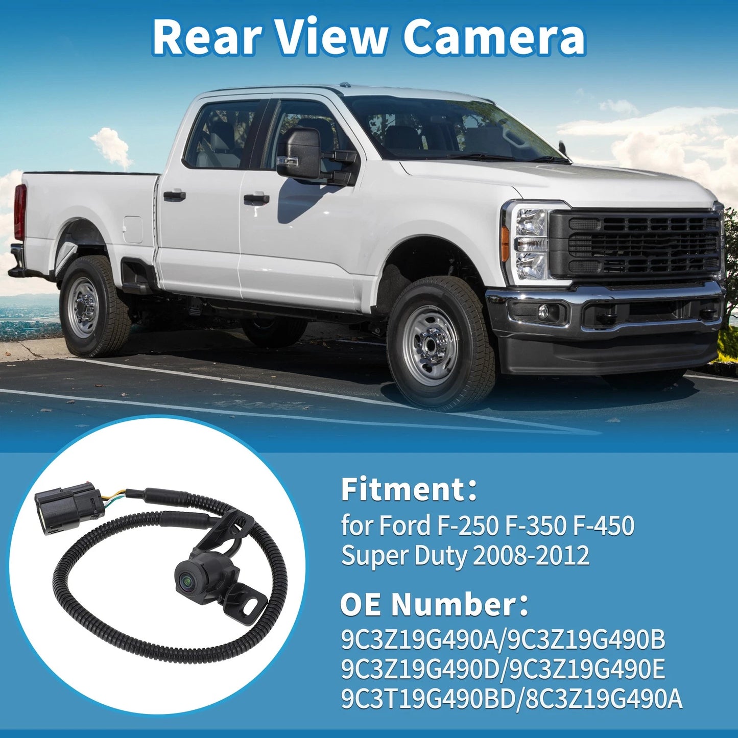 Rear View Park Assist Backup Camera for Ford F-250 F-350 F-450 (2008–2012)
