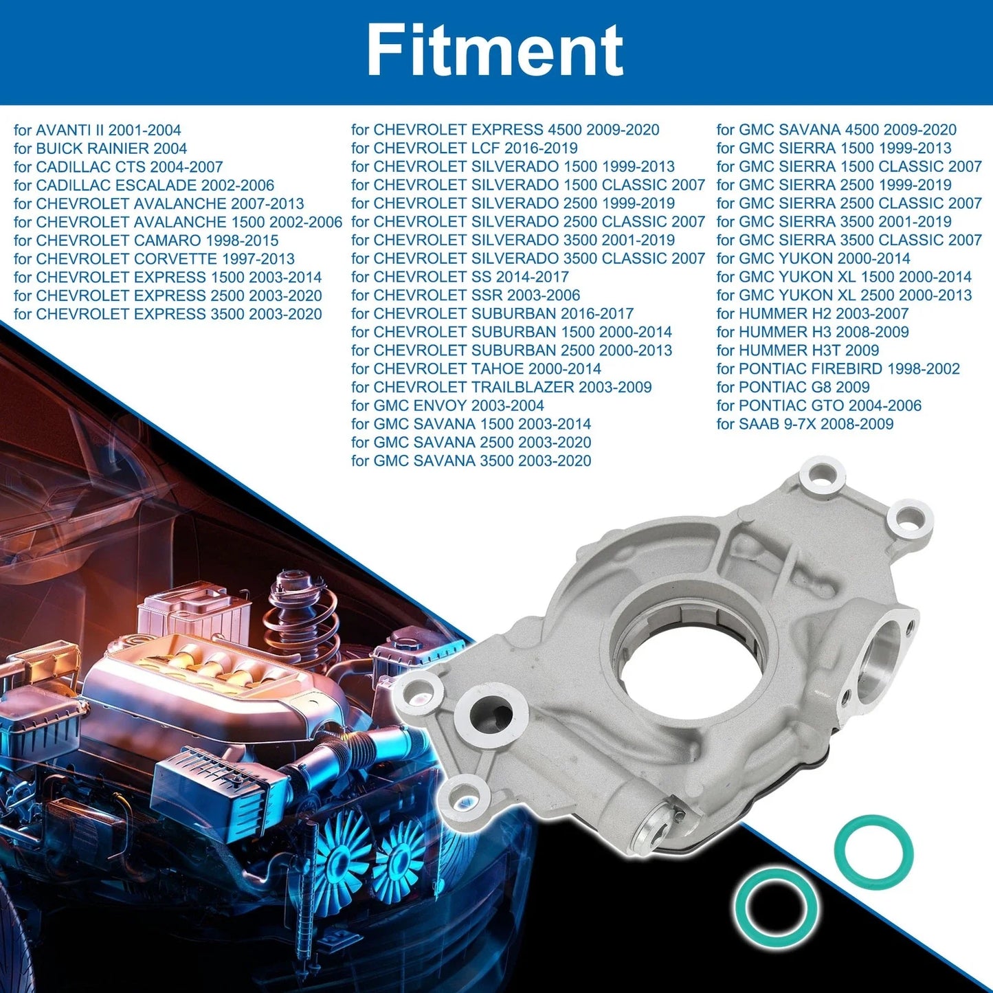 Engine Oil Pump for AVANTI II 2001-2004 - 55 PSI Pressure Pump