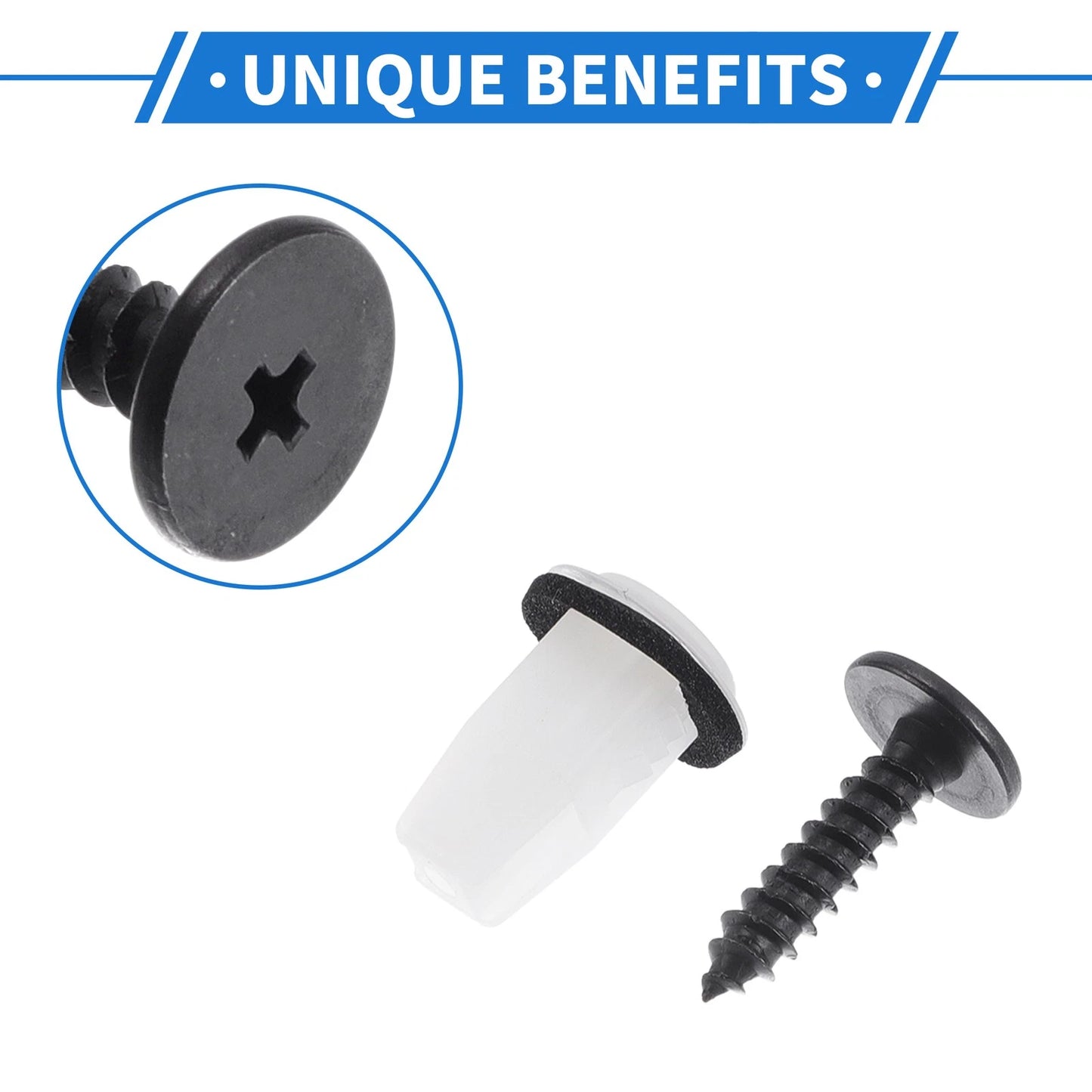 Set of 5 Fender Liner Splash Shield Bumper Cover Screw Kit for Honda Accord