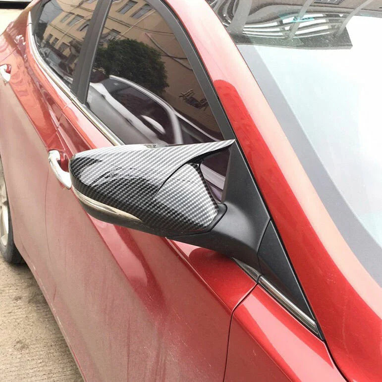 2 x Ox Horn Rear View Mirror Cover Cap for Hyundai Elantra (2011–2016)
