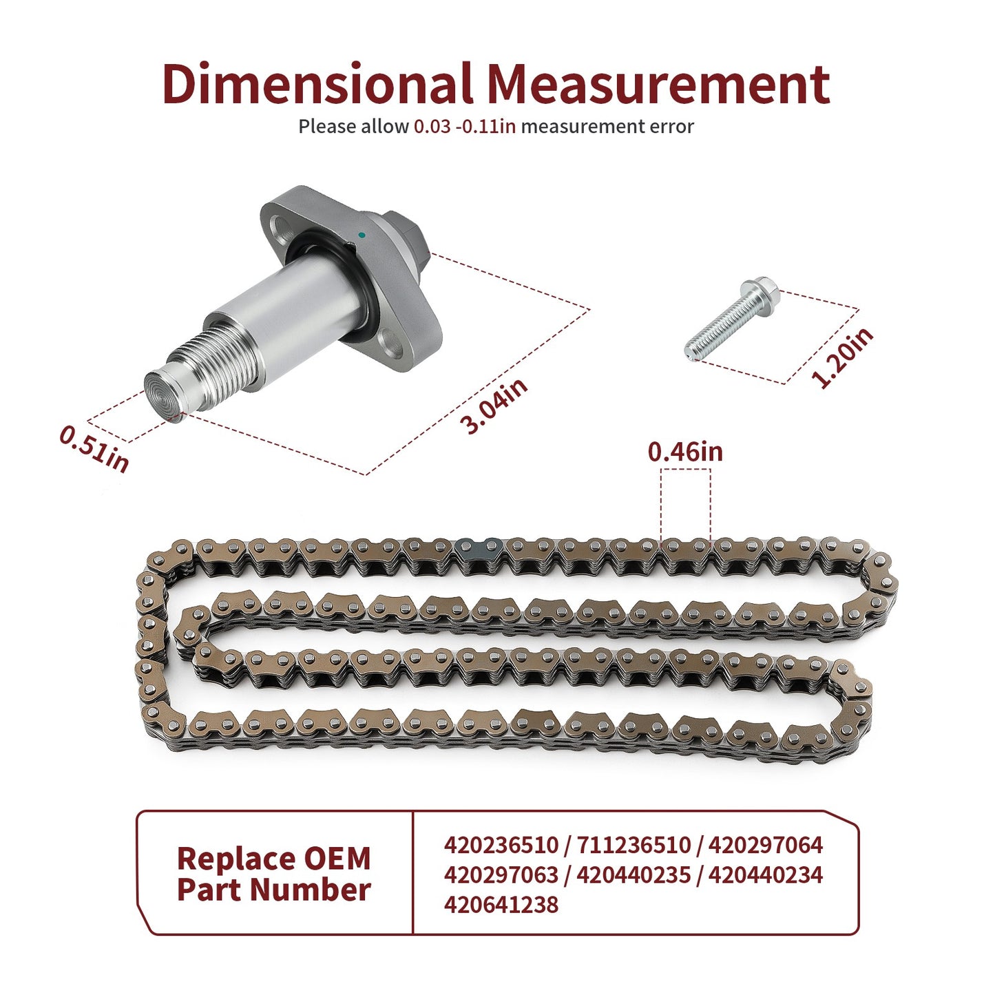 Cam Timing Chain Tensioner Set for Can-Am Outlander 800 850 450 500 650 570