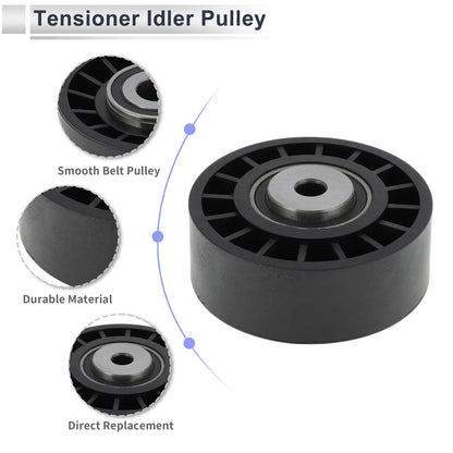 Drive Belt Idler Pulley for Mercedes-Benz C-Class (1995-2002) Black 1 x Pc