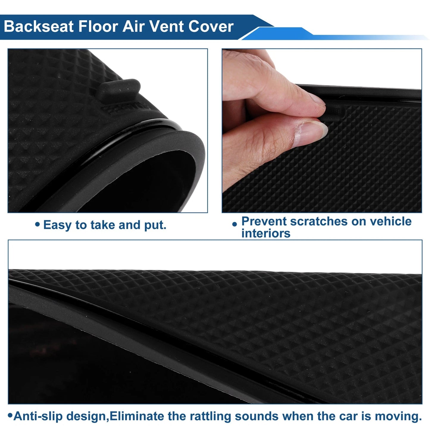 15 Pcs Non-Slip Mat for Toyota Yaris Cross (2021–2024) PVC Black