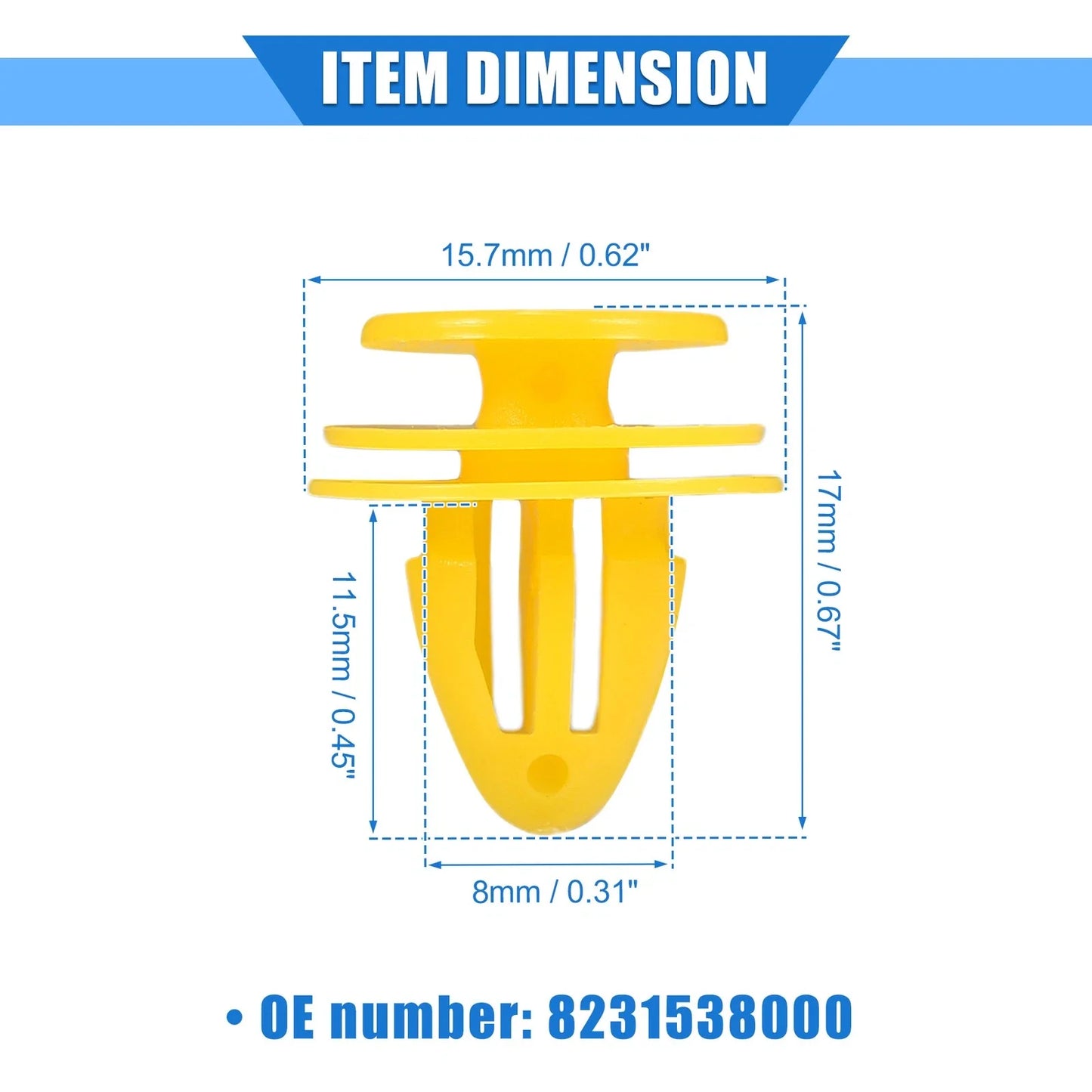 100 Pcs Door Trim Panel Retainer Clips for Chevrolet Aveo (2004-2011)