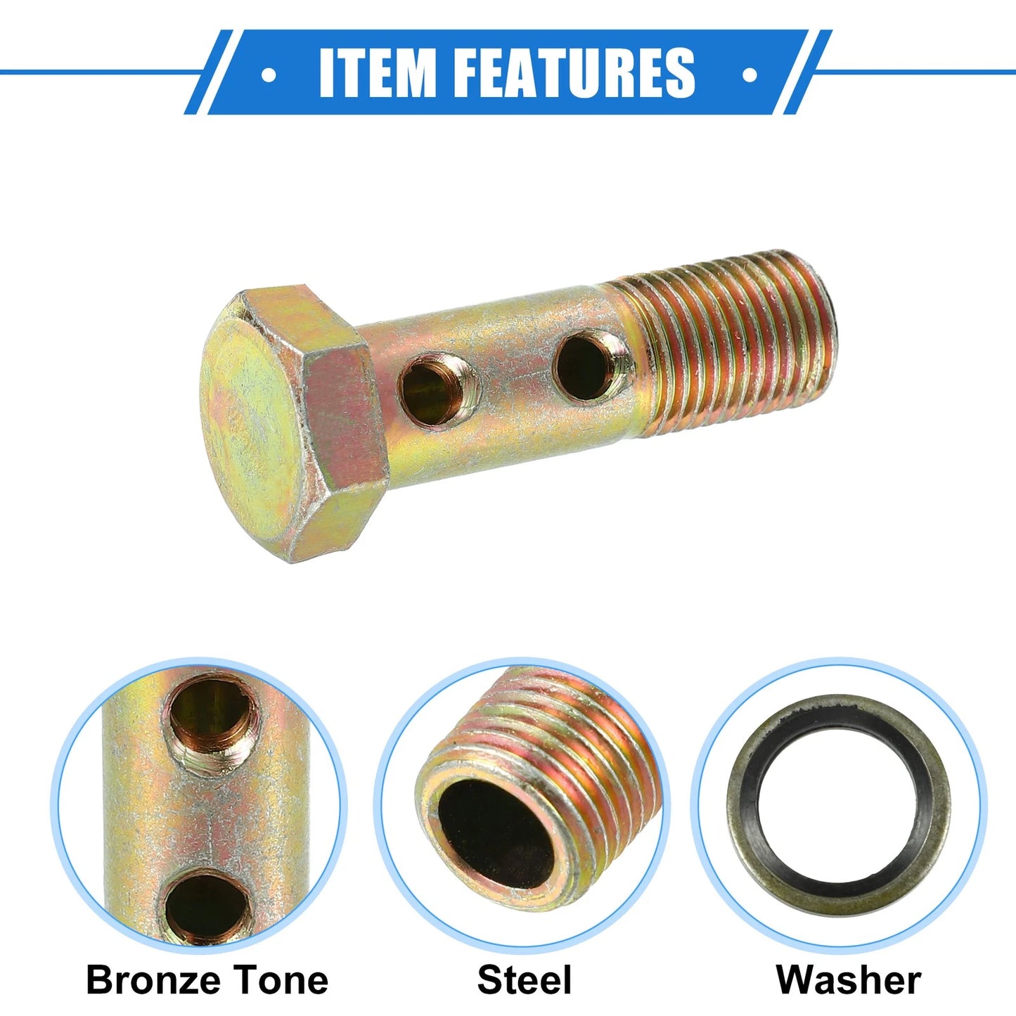 Set of 1 Car M12x1.25 45mm Turbo Brake Line Fitting Adapter