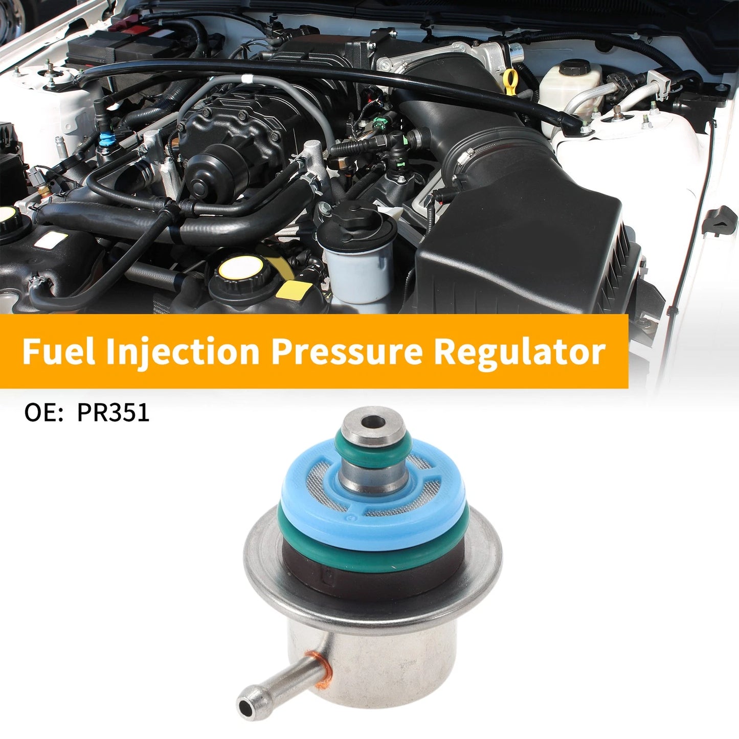 Fuel Pressure Regulator for Ford E-150 (2004) No.PR351 Metal 20-70 Psi