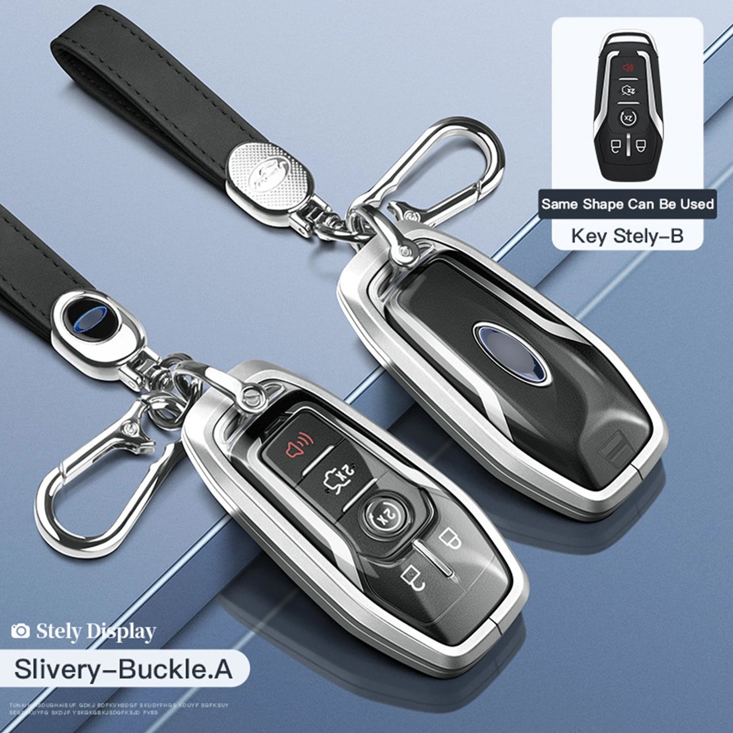 Aluminum Alloy TPU Key Case Cover for Ford