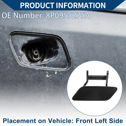 Front Left Washer Nozzle Cover Cap for Audi A3 (2008–2014) 1Pcs Unpainted