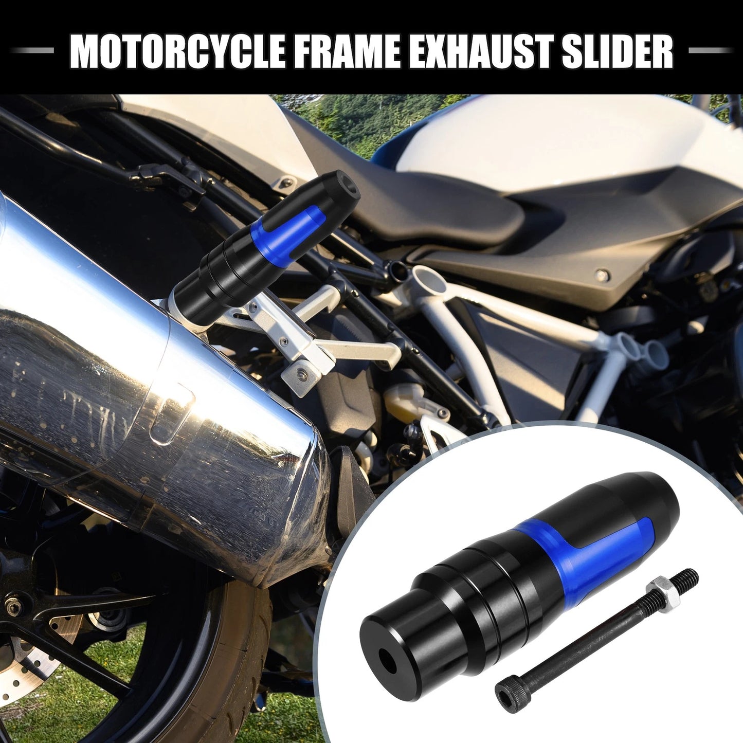 Exhaust Slider Anti-Collision Protector for BMW R1250 (2019–2023)