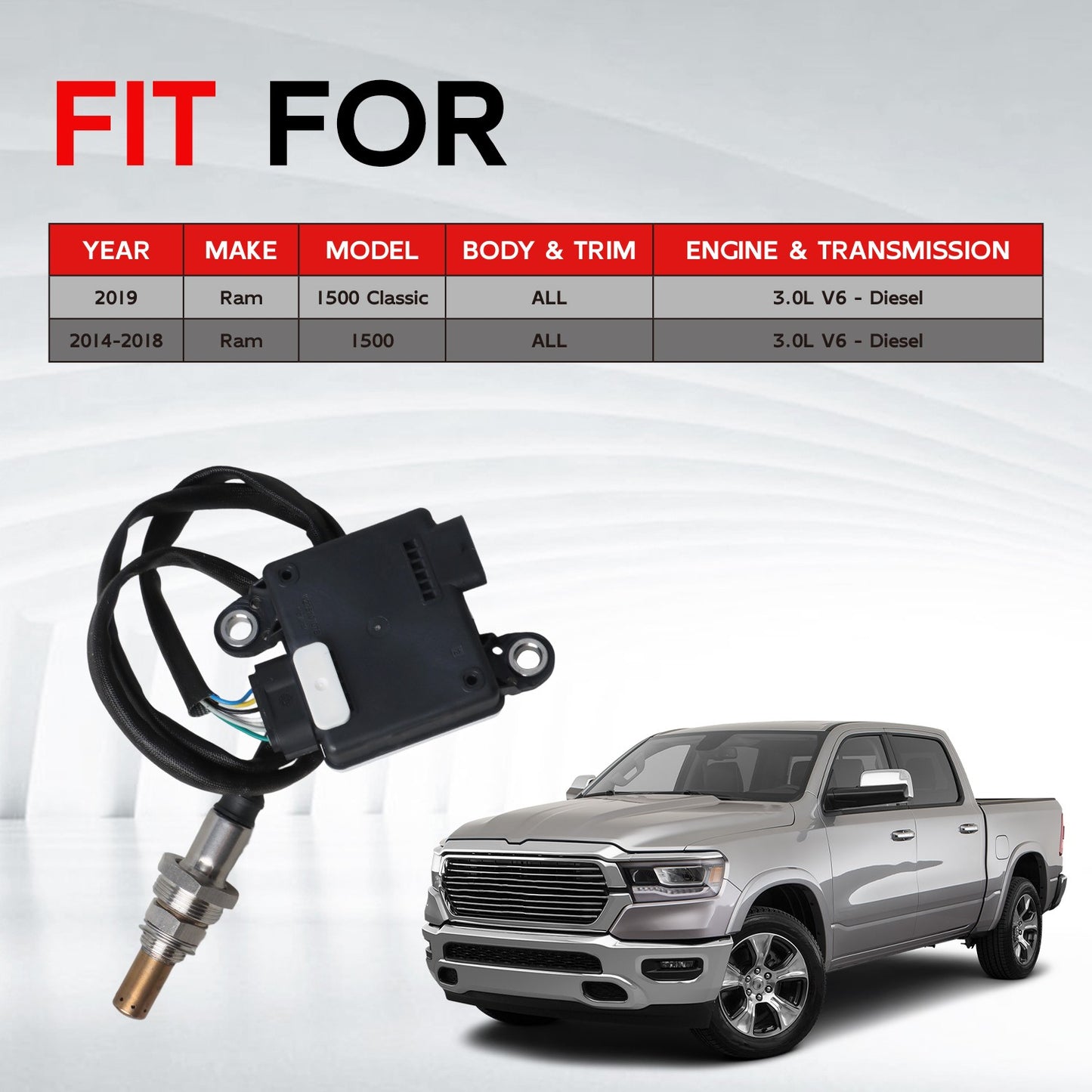 Nitrogen Oxide NOX Sensor for Ram 1500 (2014–2018)