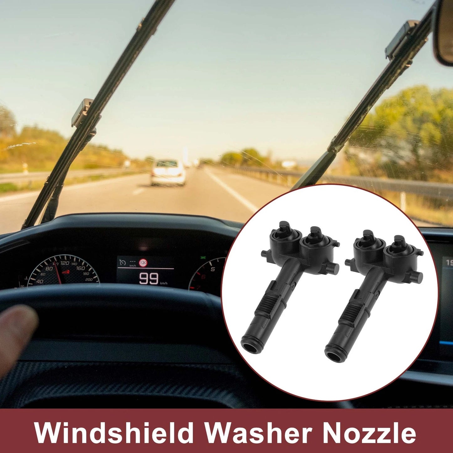 Set of 2 Headlight Washer Nozzles for Porsche Cayenne (2011–2018) No. 95862816100