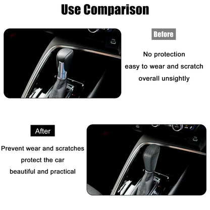 Gear Shift Knob Cover for Honda Accord (2018-2023) - Carbon Fiber Pattern Black