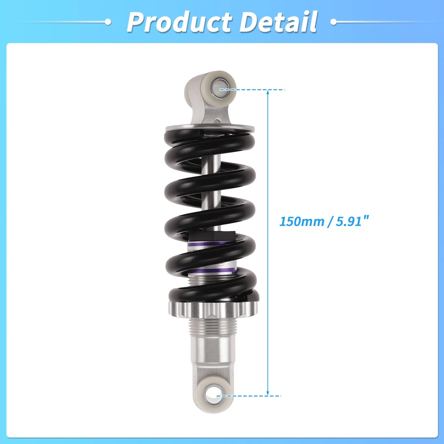 Rear Shock Absorber 150mm 2000lbs for Bicycle Motorcycle (2000–2023)