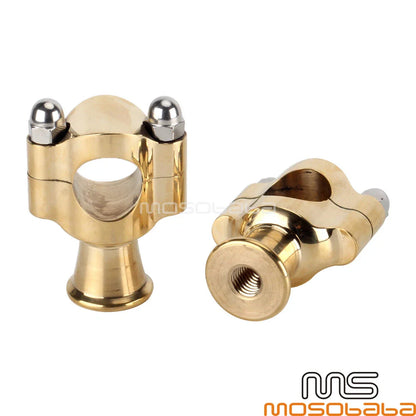 Brass 1" Handlebar Riser Clamp Mount for Chopper Bobber Cafe Racer