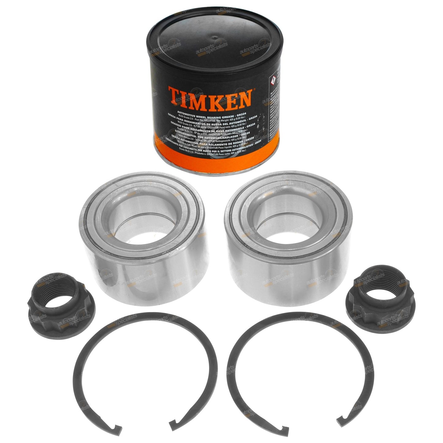 2X Front Wheel Bearing Kits for Toyota Echo (1999–2005)