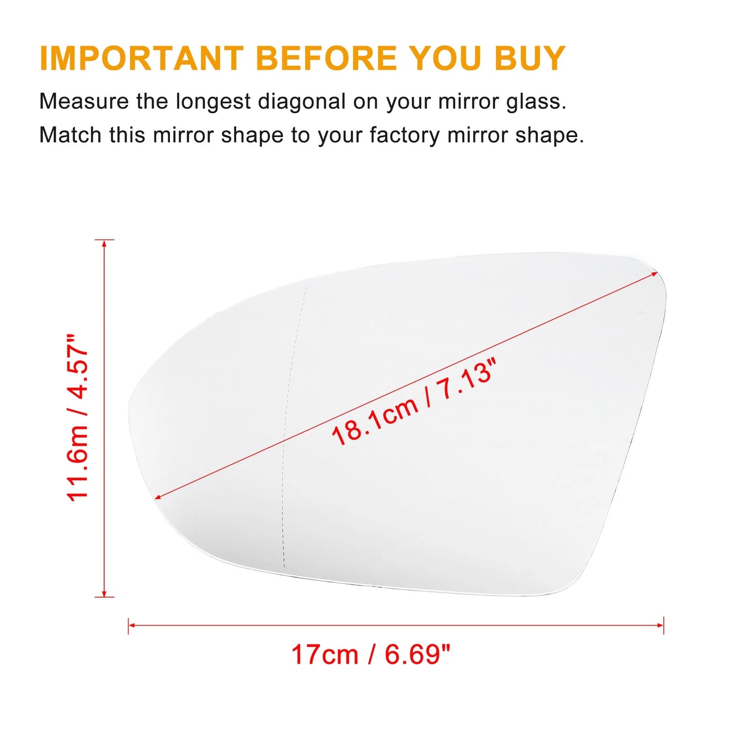 Heated Rearview Mirror Glass for Chevrolet Cruze (2011–2016)