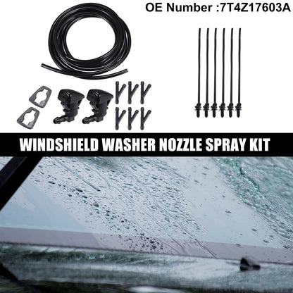 Set of 2 Windshield Washer Nozzles No.7T4Z17603A for Ford Focus (2008)